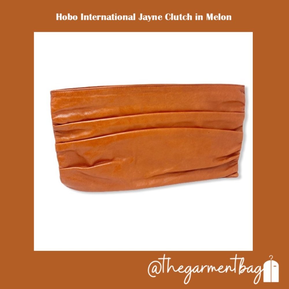 HOBO International Jayne Clutch Orange Leather (Melon)